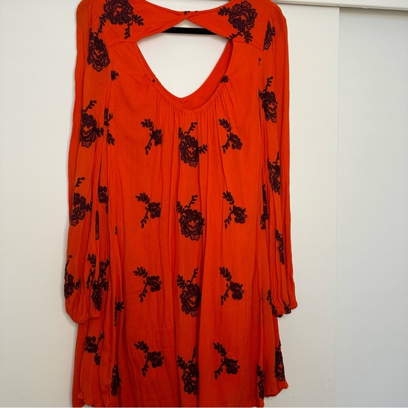 Free People‎ Emma Austen Cotton Long Sleeve Mini Dress - Picture 2 of 10